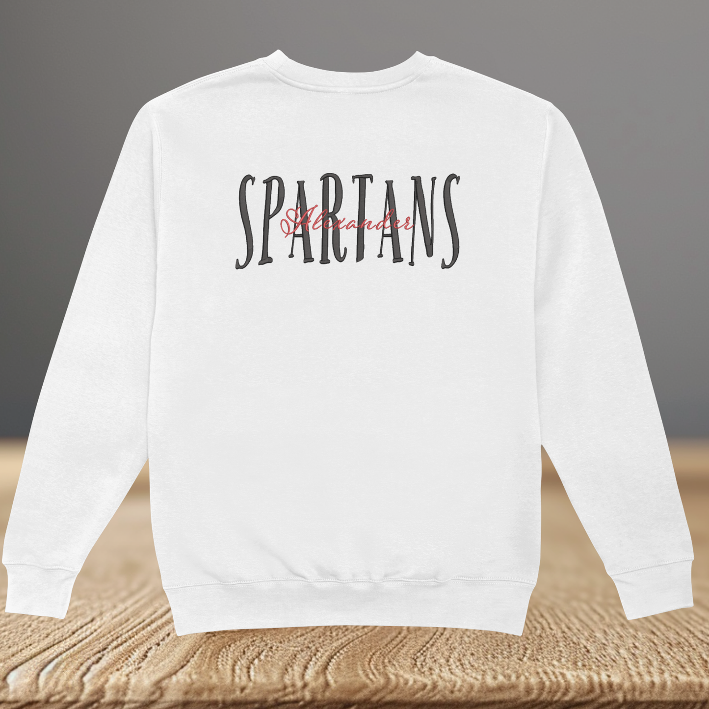 School Spirit Embroidered Crewneck Sweatshirt