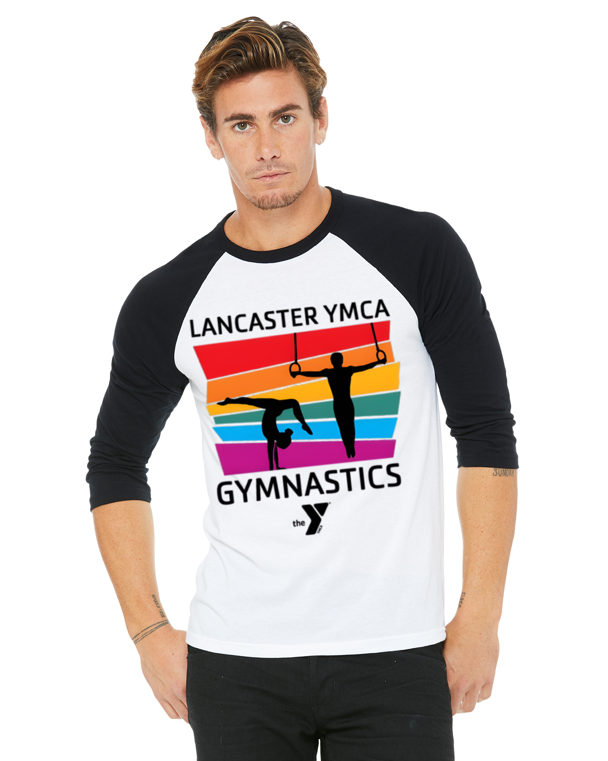 YMCA Gymnastics Raglan Baseball T-Shirt