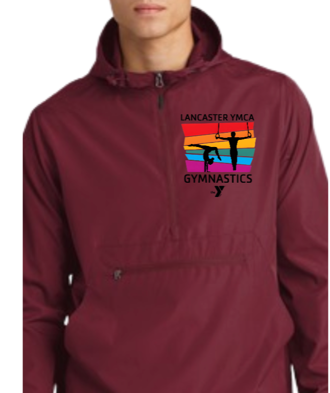 YMCA Gymnastics Packable Windbreaker Jacket