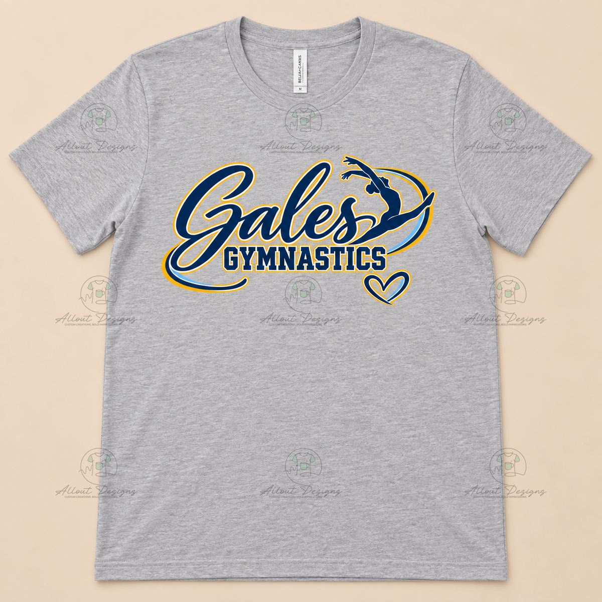 Gales Gymnastics Script T-Shirt
